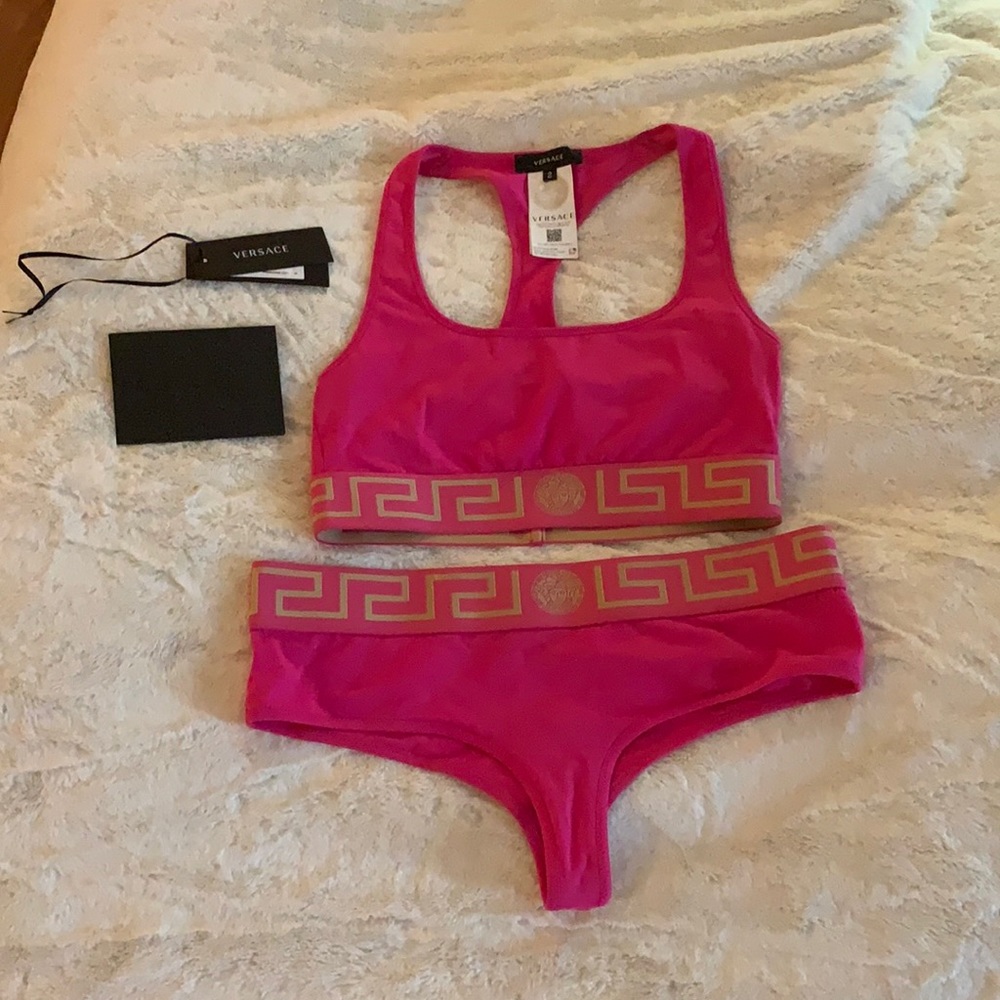 Authentic VERSACE Medusa Sports Bra & Bottoms NEW